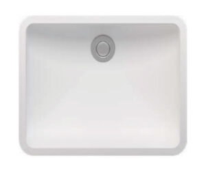 Artic White Rectangle Bowl w/ overflow