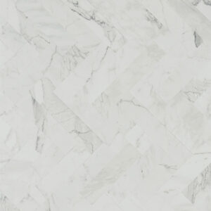 White Marble Herringbone Postforming Matte Laminate 5' x 12'